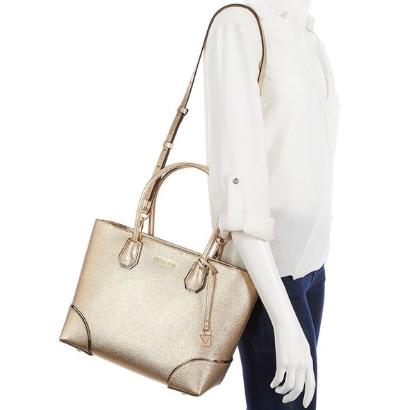 MICHAEL Michael Kors Studio Mercer Metallic Tote NWT - Picture 9 of 9